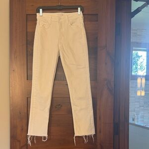 Mother Dazzler  ankle fray jeans